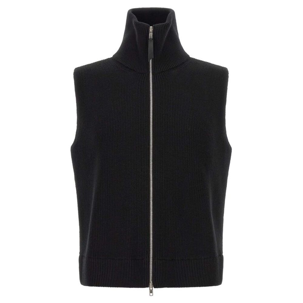 Maison Margiela Black Wool Sleeveles Men's Sweater